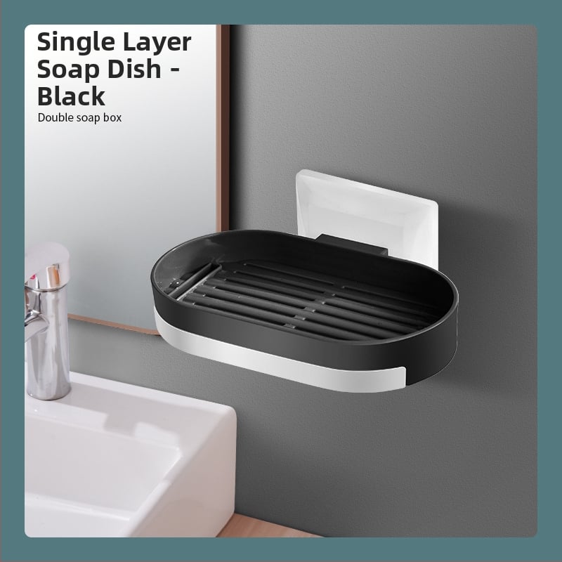 Cutie de săpun montată pe perete cu ventuză — material PP, brand Mo Yaxin, neimportat, fără personalizare