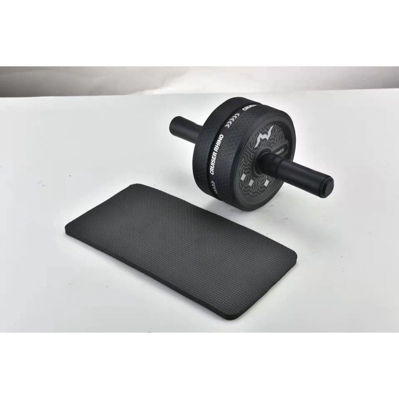 Rulou pentru abdomen cu două roți – fără recul, silențios, nu se pliază, pentru uz casnic