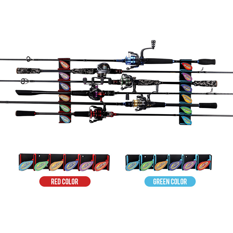 Rotirajući zidni držač za štapove za ribolov – ROLL FISH, ABS, model New Fishing Rod Stand