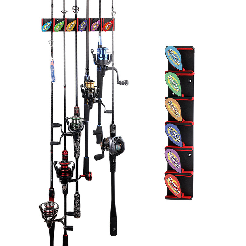 Rotirajući zidni držač za štapove za ribolov – ROLL FISH, ABS, model New Fishing Rod Stand
