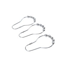 Far Hong nehrđajući čelik prsteni za tuš zavjese s pet kuglica, u obliku tikve