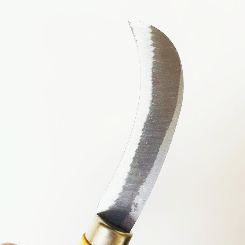 Yanli извит нож за плодове, нож за банани, полумесечна обелка и нож за ананас, неръждаема стомана, мултифункционален кухненски инструмент.