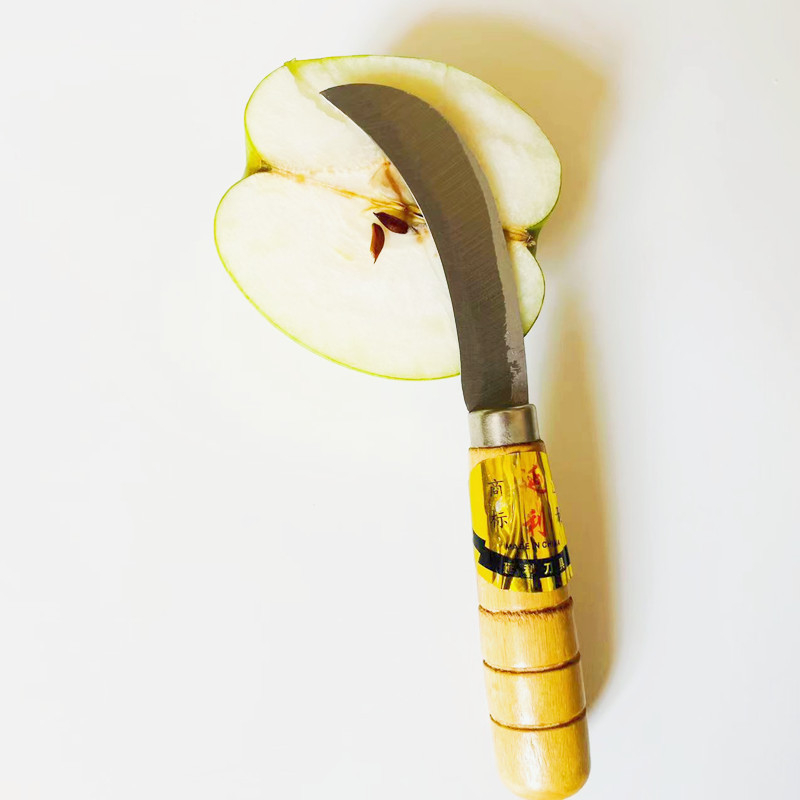 Yanli извит нож за плодове, нож за банани, полумесечна обелка и нож за ананас, неръждаема стомана, мултифункционален кухненски инструмент.
