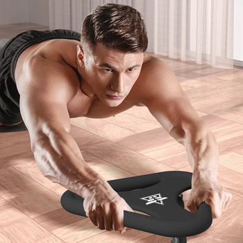 Xuanshang 006-j Placă triunghiulară pentru abdomen cu roți silențioase universale – echipament de fitness pentru interior, 2 kg
