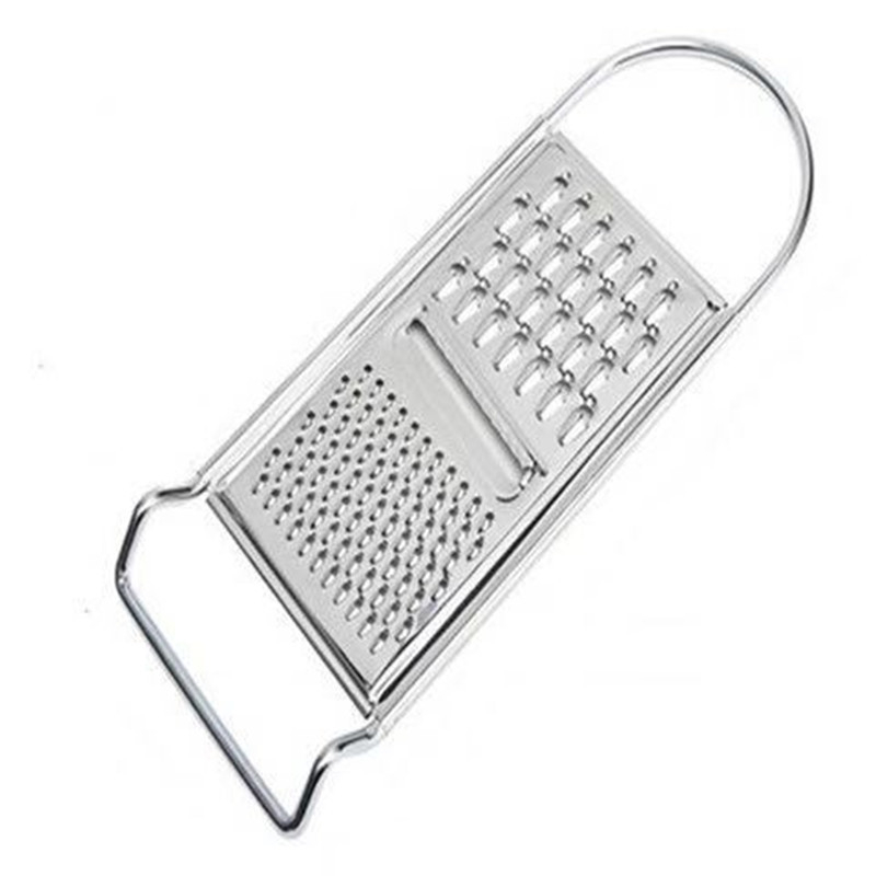 Xinfeng настъргвач от неръждаема стомана със 6 отвора, многофункционално настъргващо устройство за зеленчуци и плодове с пластмасова дръжка