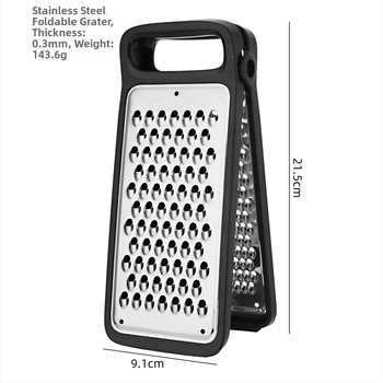 Sklopné dvojstranné nerezové strúhadlo s krájačom a nastrúhačom, viacúčelové strúhadlo na zeleninu (430 nerezová oceľ)