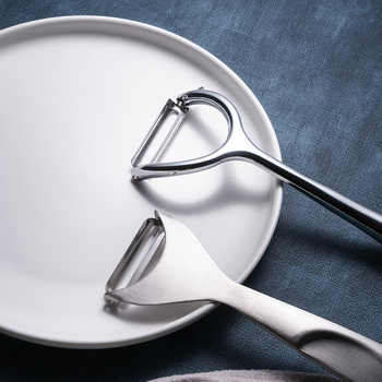 Мултифункционална обелвачка за плодове и зеленчуци с нож от 304 неръждаема стомана, корпус от цинкова сплав и дръжка от PP, възможност за лого