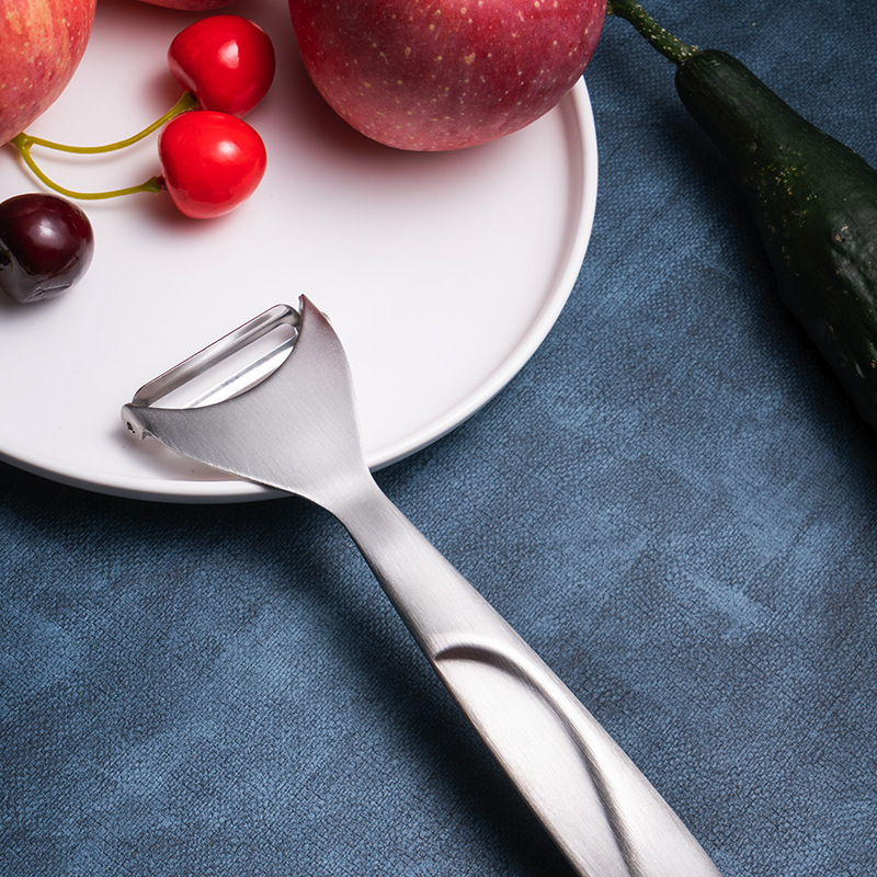 Мултифункционална обелвачка за плодове и зеленчуци с нож от 304 неръждаема стомана, корпус от цинкова сплав и дръжка от PP, възможност за лого