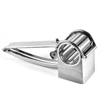 Завъртащ се ръчен настъргвач за сирене (430 неръждаема стомана • пълна метална конструкция • планер за сирене • RYJ)