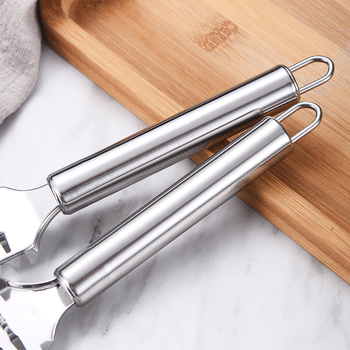 Планер за лющене на риба от неръждаема стомана 410, кръгла тръбна дръжка – кухненски скрабър и многофункционален инструмент