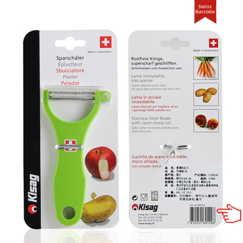 Kisag oguljivač voća i povrća — Višenamjenski, nehrđajući čelik oštrica, PE držač, Moderan minimalistički dizajn