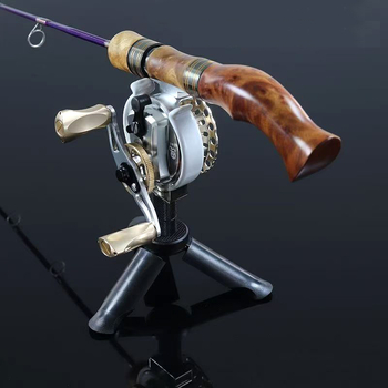 Suport pentru undițe de pescuit la gheață – pliabil, rotativ la 360°, din metal, cu dublă utilizare