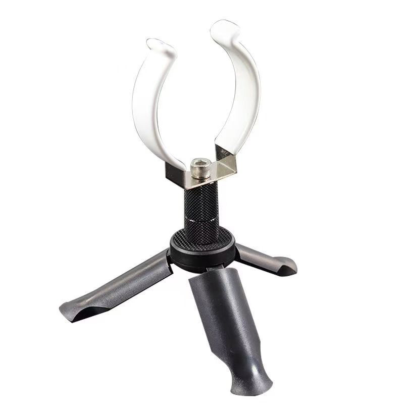 Suport pentru undițe de pescuit la gheață – pliabil, rotativ la 360°, din metal, cu dublă utilizare