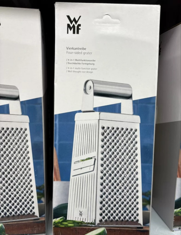 Многофункционално квадратно ренде от неръждаема стомана за зеленчуци и плодове, автоматично и умно, плосък дизайн.