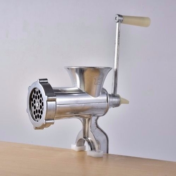 JCW-46 Măcinător de carne manual din aliaj de aluminiu pentru uz casnic; măcinare carne, legume și ardei iute