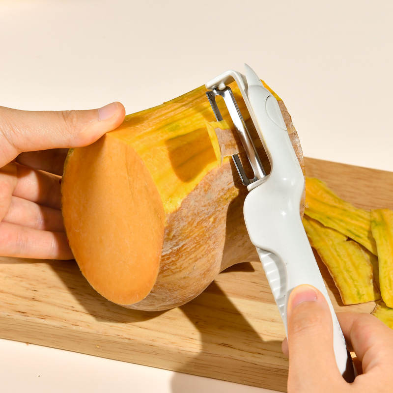 SP SAUCE Πολυλειτουργικός αποφλοιωτής για πατάτες, φρούτα, λαχανικά και πεπόνια – Τέσσερα σε ένα Κουζίνας Αποφλοιωτής; Υλικό: PP+Νylon+420J2 Ανοξείδωτος Χάλυβας; Λανσάρισμα: Καλοκαίρι 2025