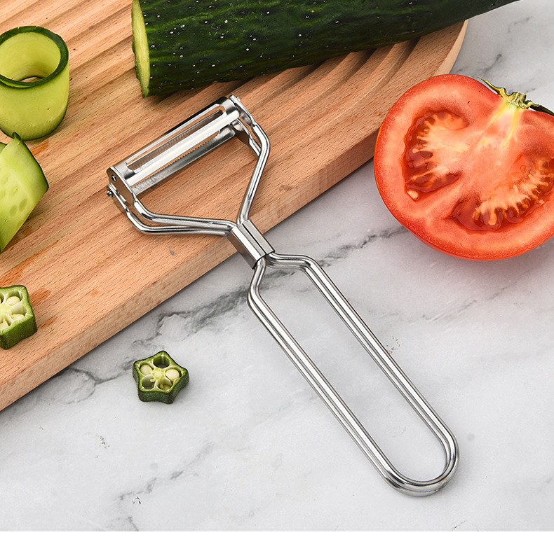 Planer dublu față pentru pepene și curățare fructe, oțel inoxidabil 304, 2 în 1 unealtă de bucătărie