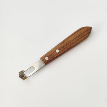 Răzuitor din oțel inoxidabil cu mâner din lemn, multifuncțional, pentru citrice, brânză și fructe