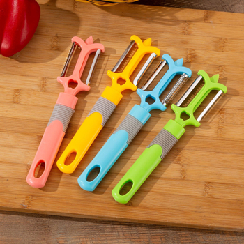 Curățător de legume Chunmei, multifuncțional, construcție din plastic și oțel inoxidabil