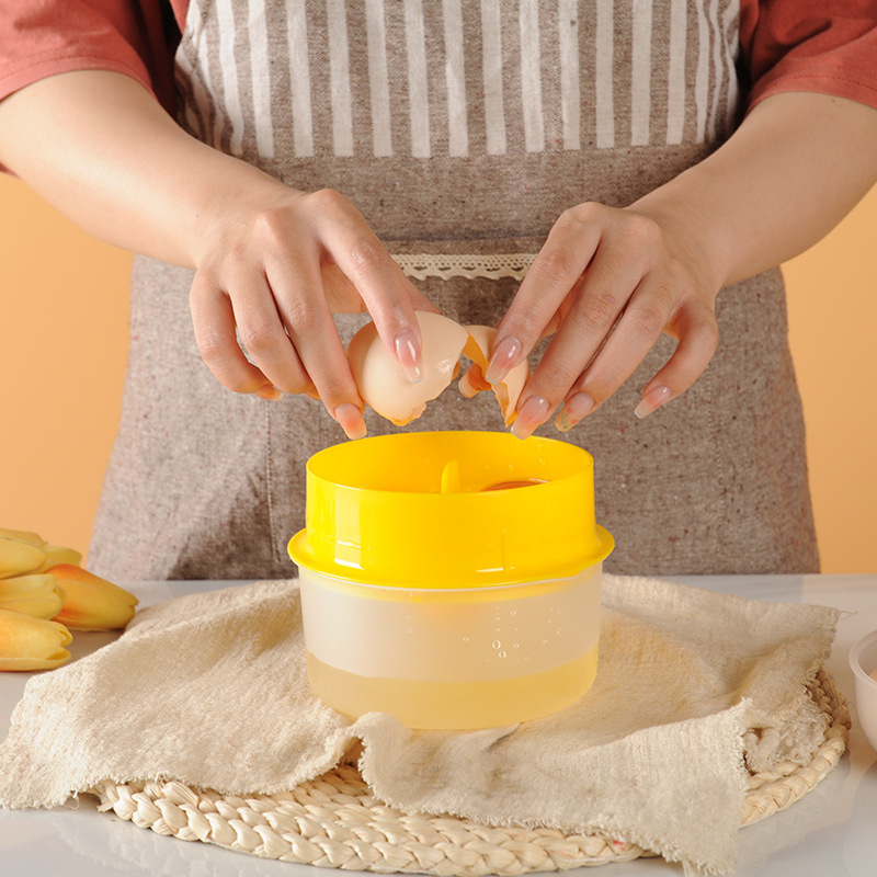 Storcător 2-în-1 cu capac și separator de ouă, manual, din oțel inoxidabil, pentru citrice și fructe