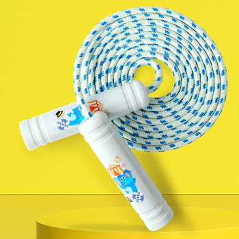 Coardă sărituri QIM | Material ABS/bumbac, lungime 2,7 m | potrivită pentru copii, fitness și sport