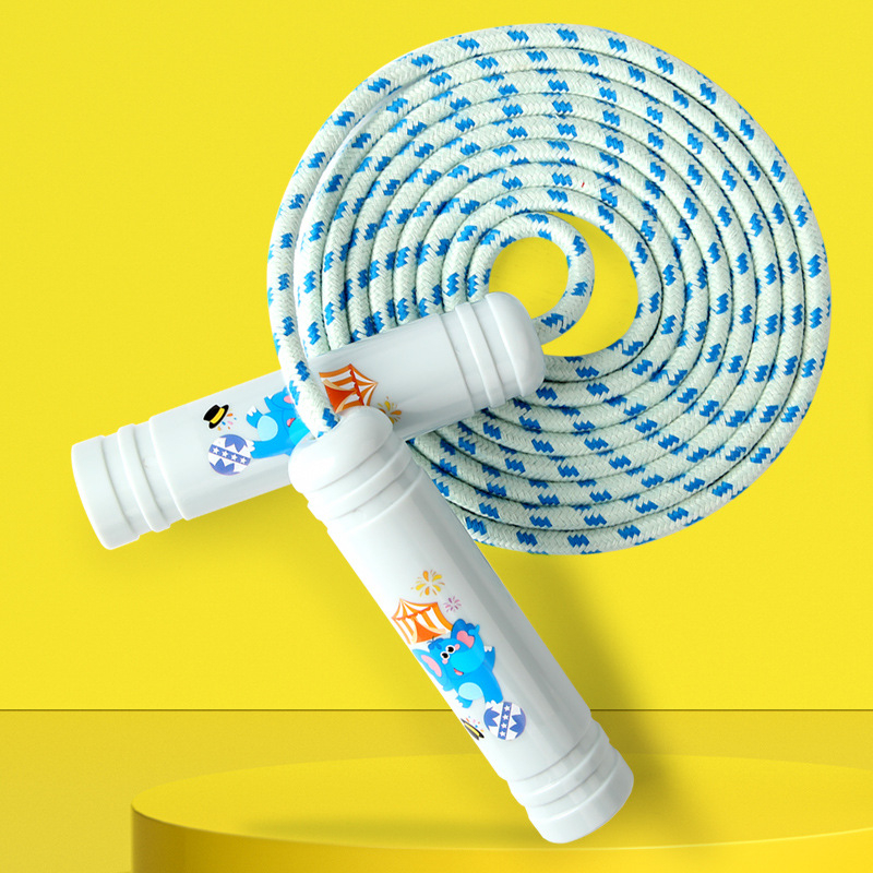 Coardă sărituri QIM | Material ABS/bumbac, lungime 2,7 m | potrivită pentru copii, fitness și sport