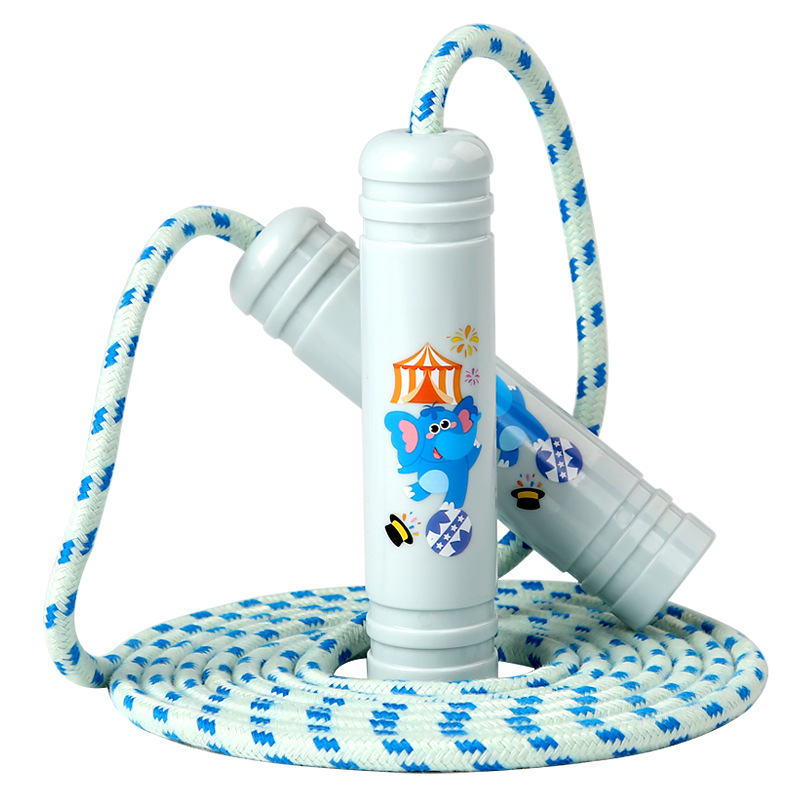 Coardă sărituri QIM | Material ABS/bumbac, lungime 2,7 m | potrivită pentru copii, fitness și sport