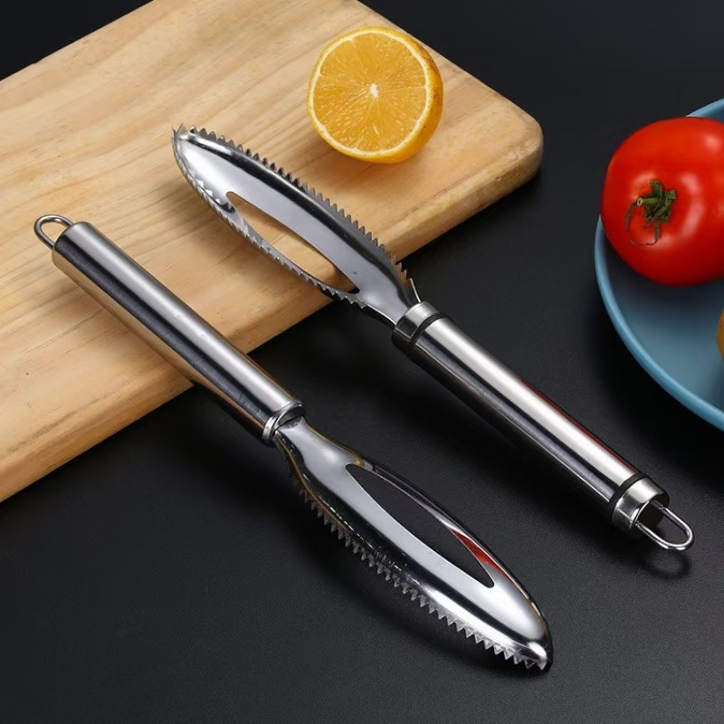 Racletă din oțel inoxidabil pentru solzi de pește, multifuncțională, ustensilă de bucătărie