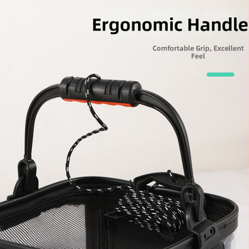 Szabadban használható halászati vödör átlátszó merev aljzattal - EVA anyag (Anyag: EVA; Tömeg: 600 g)