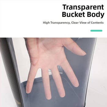 Szabadban használható halászati vödör átlátszó merev aljzattal - EVA anyag (Anyag: EVA; Tömeg: 600 g)