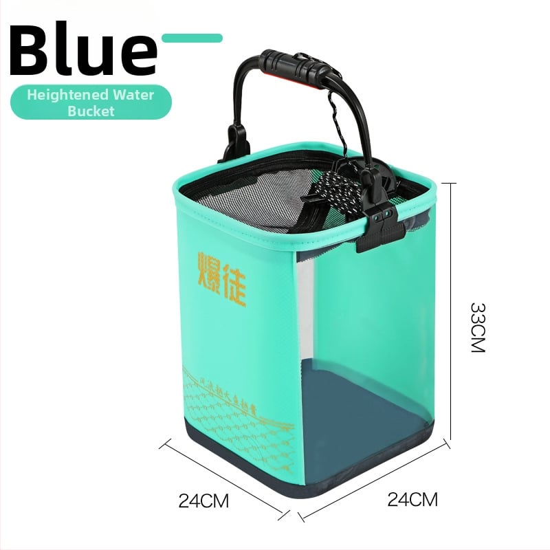 Szabadban használható halászati vödör átlátszó merev aljzattal - EVA anyag (Anyag: EVA; Tömeg: 600 g)