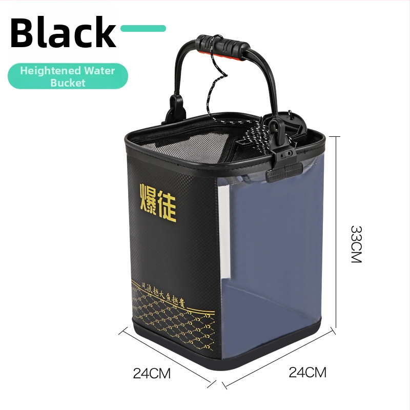 Szabadban használható halászati vödör átlátszó merev aljzattal - EVA anyag (Anyag: EVA; Tömeg: 600 g)