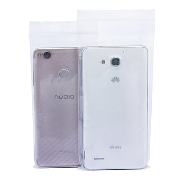 Önzáró műanyag zacskó mobiltelefonokhoz – blown-film folyamat, műanyag anyag, nyomtatott logó