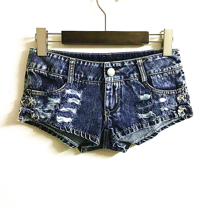 Σορτς denim με χαμηλό μέσο, βαμβάκι 71–80%, στυλ δρόμου χιπστερ