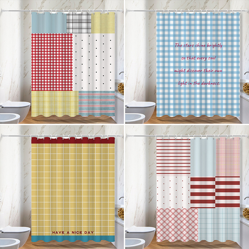 Perdea de duș - Poliester, Stil INS, Design personalizabil, Imprimare logo, Vianna