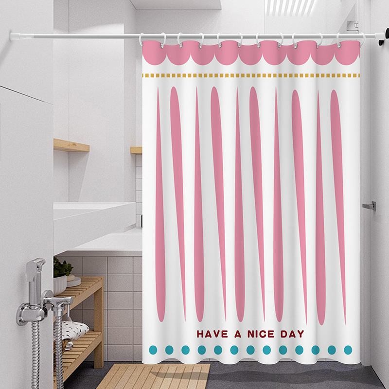 Perdea de duș - Poliester, Stil INS, Design personalizabil, Imprimare logo, Vianna