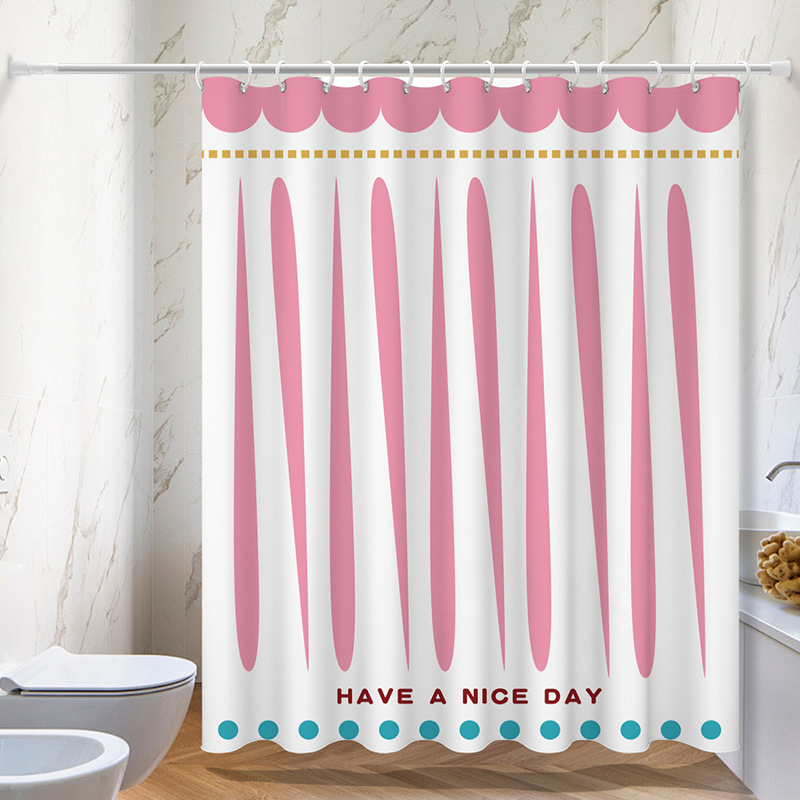 Perdea de duș - Poliester, Stil INS, Design personalizabil, Imprimare logo, Vianna