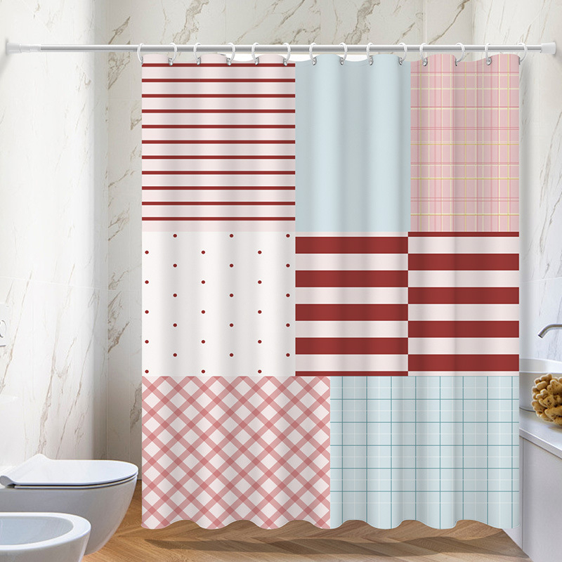 Perdea de duș - Poliester, Stil INS, Design personalizabil, Imprimare logo, Vianna