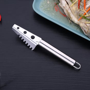 Ανοξείδωτος ξεφλουδιστής ψαριών με λαβή PP – εργαλείο κουζίνας για αφαίρεση λακων, μοντέρνος σχεδιασμός