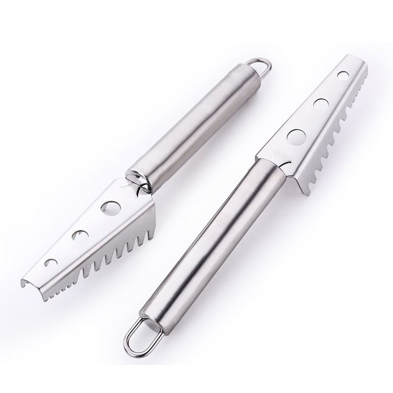 Ανοξείδωτος ξεφλουδιστής ψαριών με λαβή PP – εργαλείο κουζίνας για αφαίρεση λακων, μοντέρνος σχεδιασμός