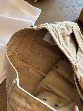 Γυναικείοι τζιν από βαμβάκι (95%+), υψηλή μέση, ίσια γραμμή, μακριά μέχρι το πάτωμα, με πολλές τσέπες, ιαπωνο-κορεατικό casual στυλ