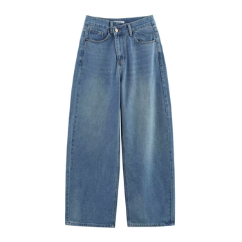 Jeansi dama – stil street hipster, talie medie, croială lejeră, material poliester 95%+