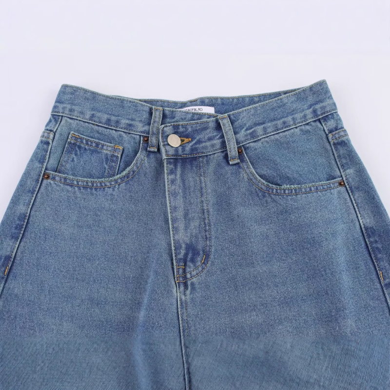 Jeansi dama – stil street hipster, talie medie, croială lejeră, material poliester 95%+
