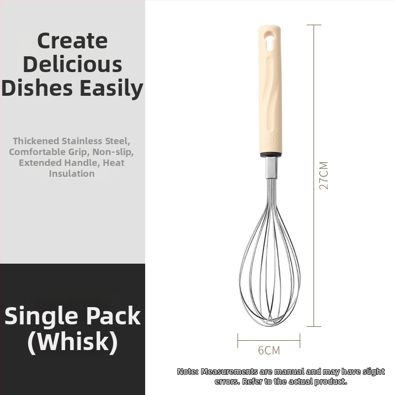 3-dielna sada kuchynských doplnkov z nehrdzavejúcej ocele pre domáce použitie: sitko, šľahač na vajcia a separátor bielkovín