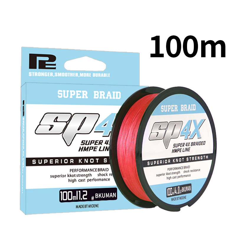 Glavna ribolovna linija, 4-slojna PE linija za duga bacanja, nosivost 2–30 kg, brend Super 4X, porijeklo Kina