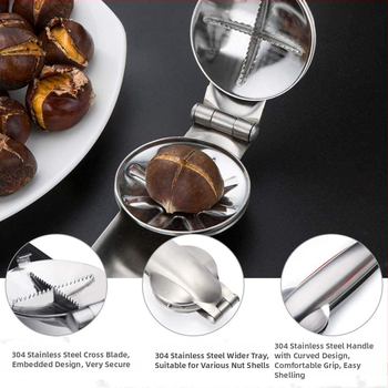 Otvárač na gaštany a škrabka s krížovou sponou, nerezová oceľ, moderný minimalistický dizajn, pôvod Yangjiang, uvedený na trh na jar 2017