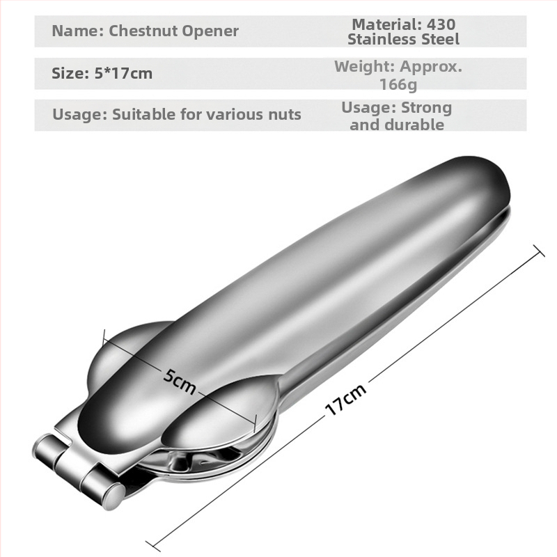 Otvárač na gaštany a škrabka s krížovou sponou, nerezová oceľ, moderný minimalistický dizajn, pôvod Yangjiang, uvedený na trh na jar 2017