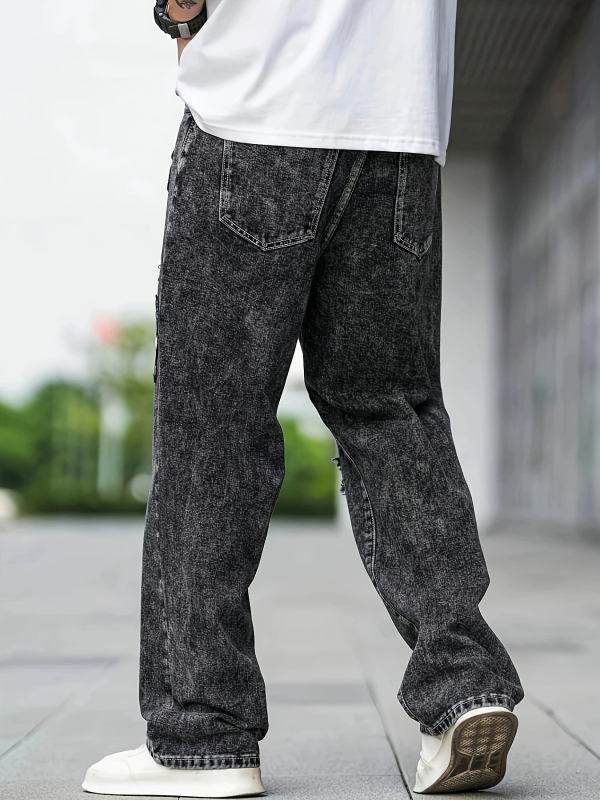 Дънки, винтидж стил, широки крачоли, средна талия, деним плат 63% памук, 37% полиестер