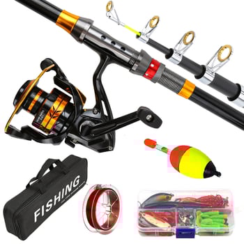 Horgászbot és orsó készlet, hosszú dobásra, folyókhoz, tavakhoz és tengerekhez, Modell 9035