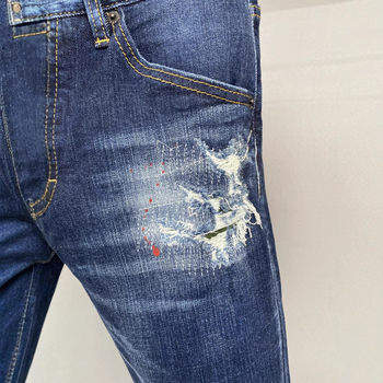 Muške traperice, uski kroj, polirani završetak, srednji porast, 95% pamuk, mikroelastičnost